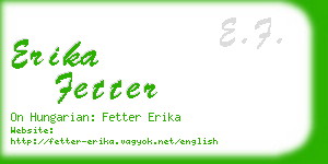 erika fetter business card